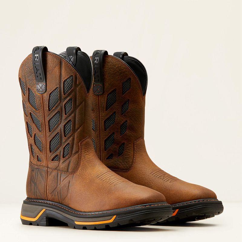 Ariat Big Rig Tread Venttek Work Boot Earth/Graphite Homme | VQF-08074937