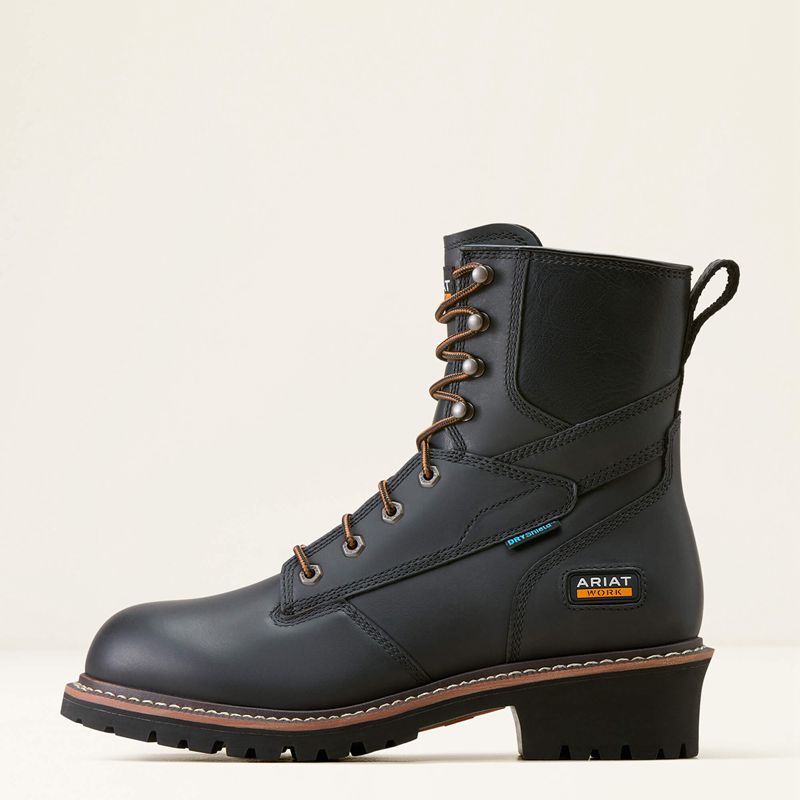 Ariat Logger Shock Shield Waterproof Work Boot Noir Homme | ZEO-54461327