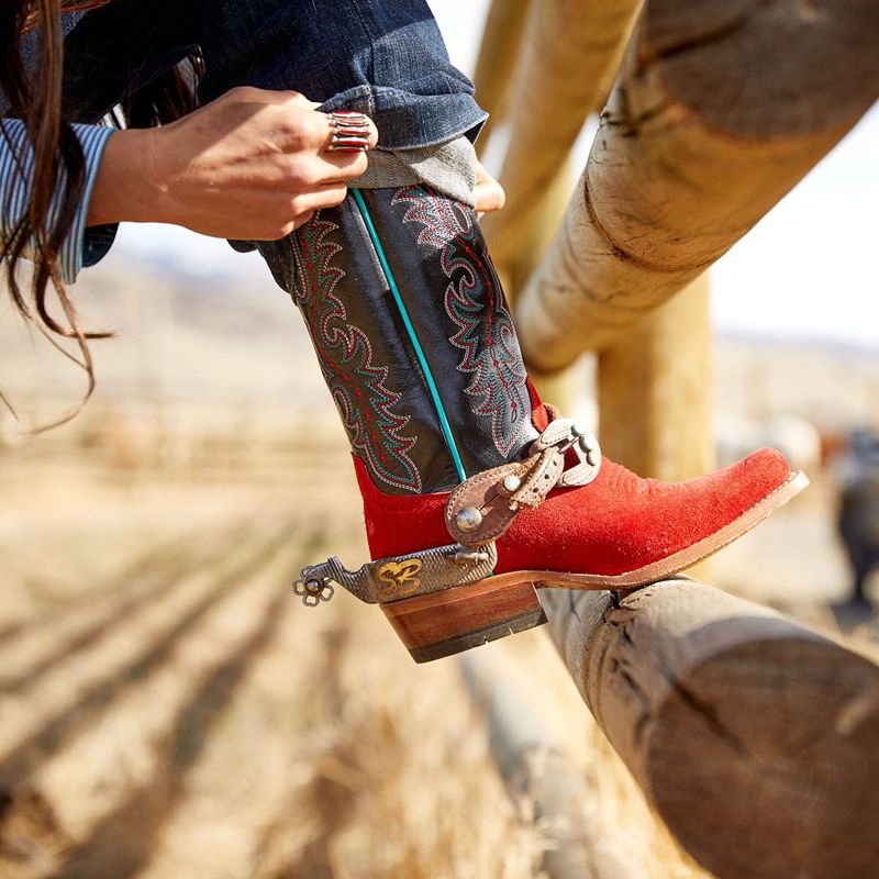 Ariat Futurity Boon Western Boot Fiery Roughout Femme | BKG-58260549