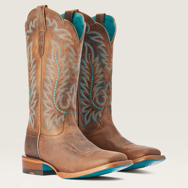 Ariat Frontier Tilly Western Boot Rodeo Tan Femme | XCP-47997516