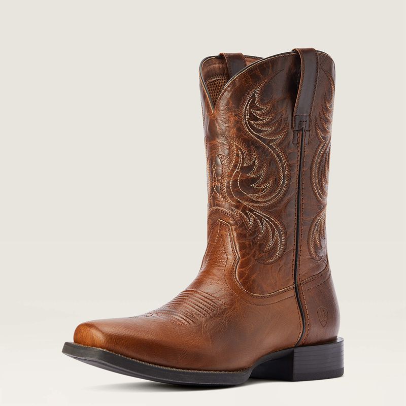 Ariat Sport Boss Man Western Boot Rich Cognac Homme | WVT-80756977