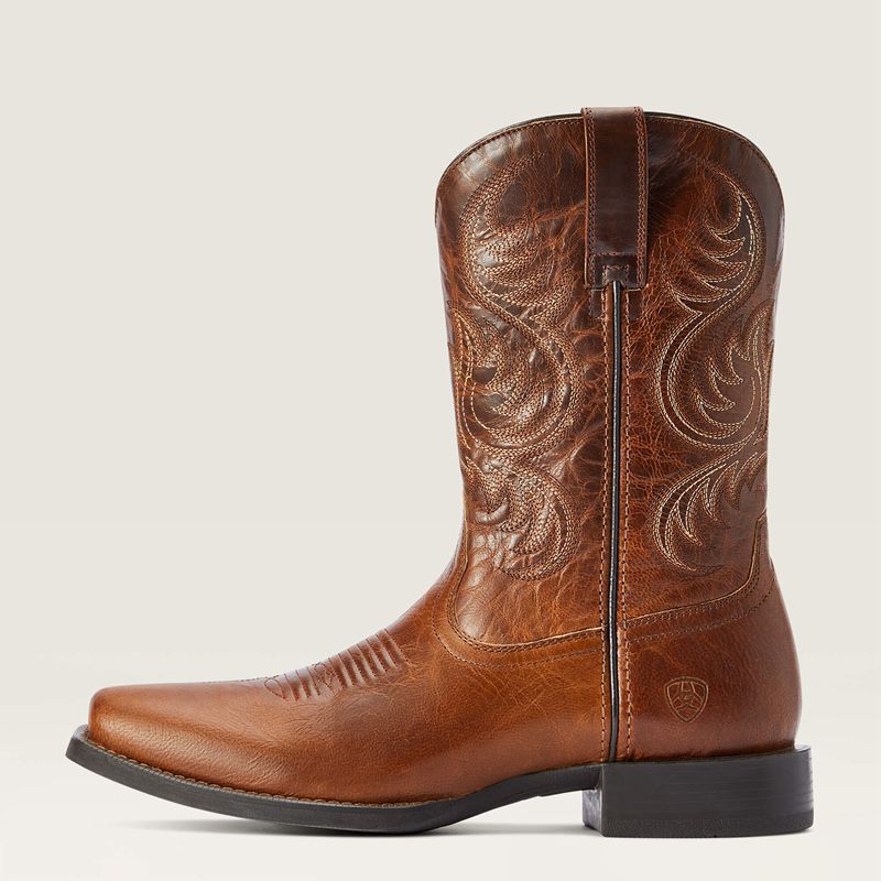 Ariat Sport Boss Man Western Boot Rich Cognac Homme | WVT-80756977