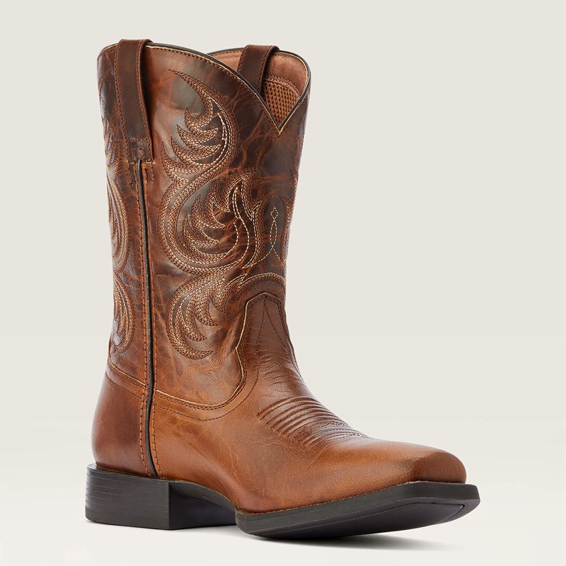 Ariat Sport Boss Man Western Boot Rich Cognac Homme | WVT-80756977