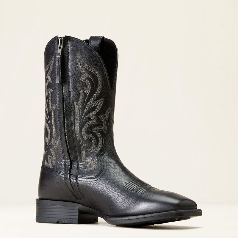 Ariat Slim Zip Ultra Western Boot Noir Homme | WIQ-26051421