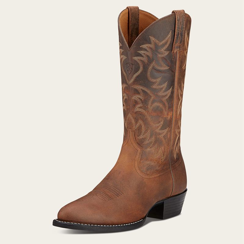 Ariat Heritage R Toe Western Boot Marron Homme | ZHQ-13103596