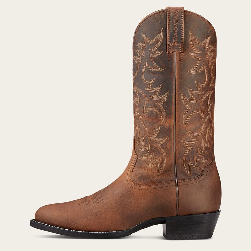 Ariat Heritage R Toe Western Boot Marron Homme | ZHQ-13103596