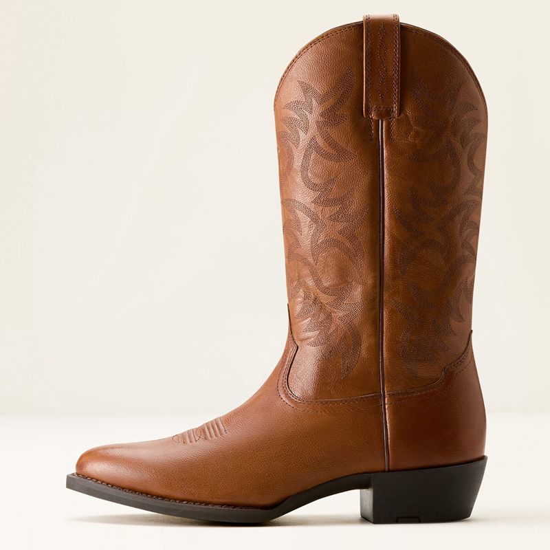 Ariat Heritage R Toe Western Boot Cognac Homme | AOZ-76633227