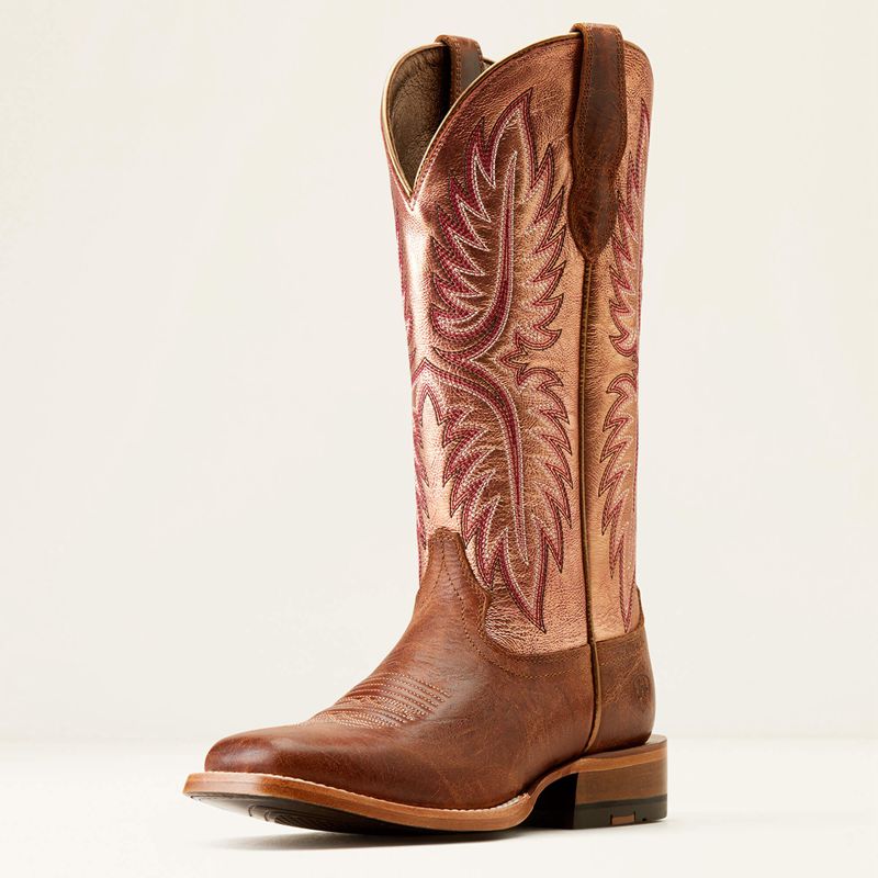 Ariat Frontier Calamity Jane Western Boot Bite The Dust Brown/Desert Sunrise Femme | UOF-77526315