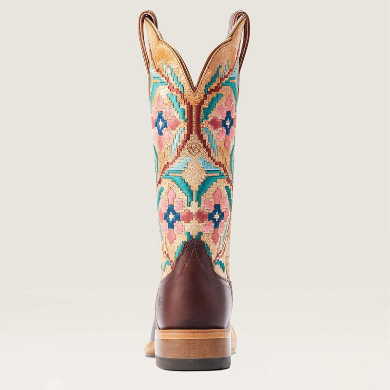 Ariat Frontier Daniella Western Boot Brazen Tan Femme | QSU-85059053