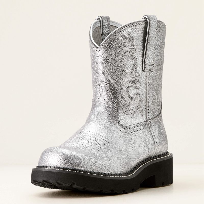 Ariat Fatbaby Western Boot Gunmetal Lizard Emboss Femme | BWJ-60229657