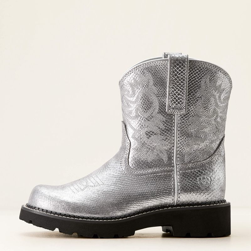 Ariat Fatbaby Western Boot Gunmetal Lizard Emboss Femme | BWJ-60229657