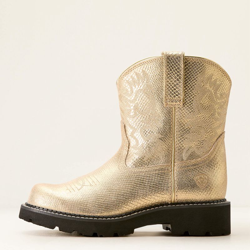 Ariat Fatbaby Western Boot Gilded Lizard Emboss Femme | EPX-43394567