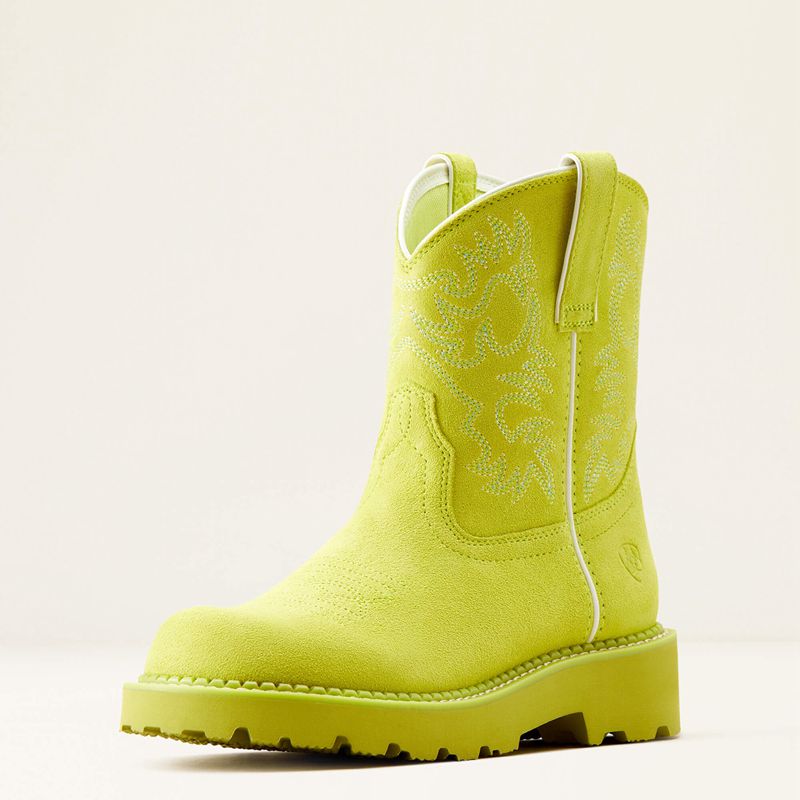 Ariat Fatbaby Western Boot Electric Lime Femme | EIH-20735608