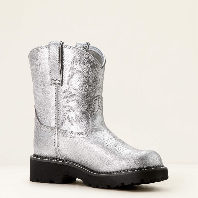 Ariat Fatbaby Western Boot Gunmetal Lizard Emboss Femme | BWJ-60229657