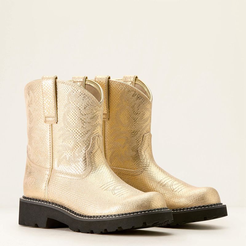 Ariat Fatbaby Western Boot Gilded Lizard Emboss Femme | EPX-43394567