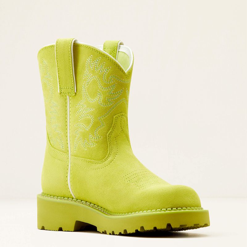 Ariat Fatbaby Western Boot Electric Lime Femme | EIH-20735608