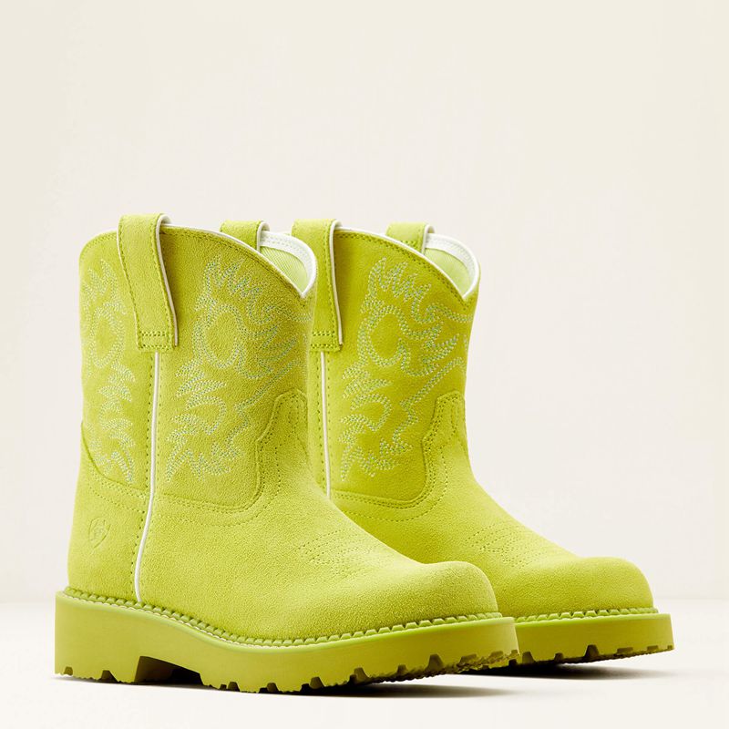 Ariat Fatbaby Western Boot Electric Lime Femme | EIH-20735608