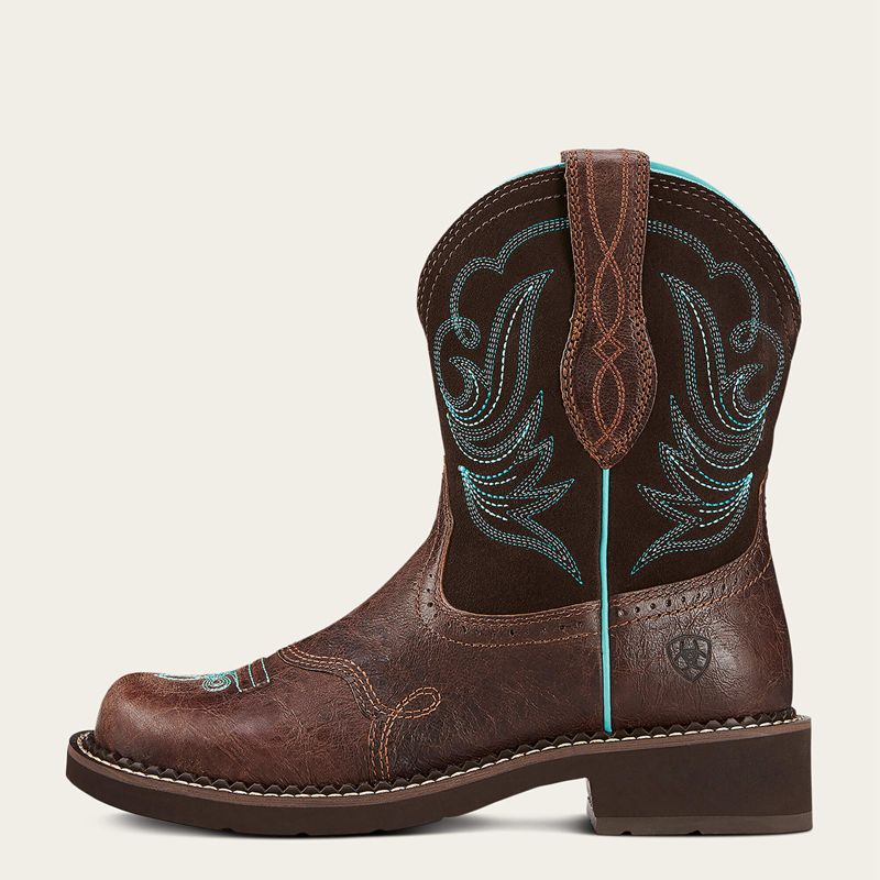 Ariat Fatbaby Heritage Dapper Western Boot Bleu Royal Chocolat Femme | DKH-26500501