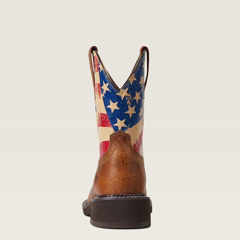 Ariat Fatbaby Heritage Patriot Western Boot Crackled Tumeric Femme | XAH-71287679