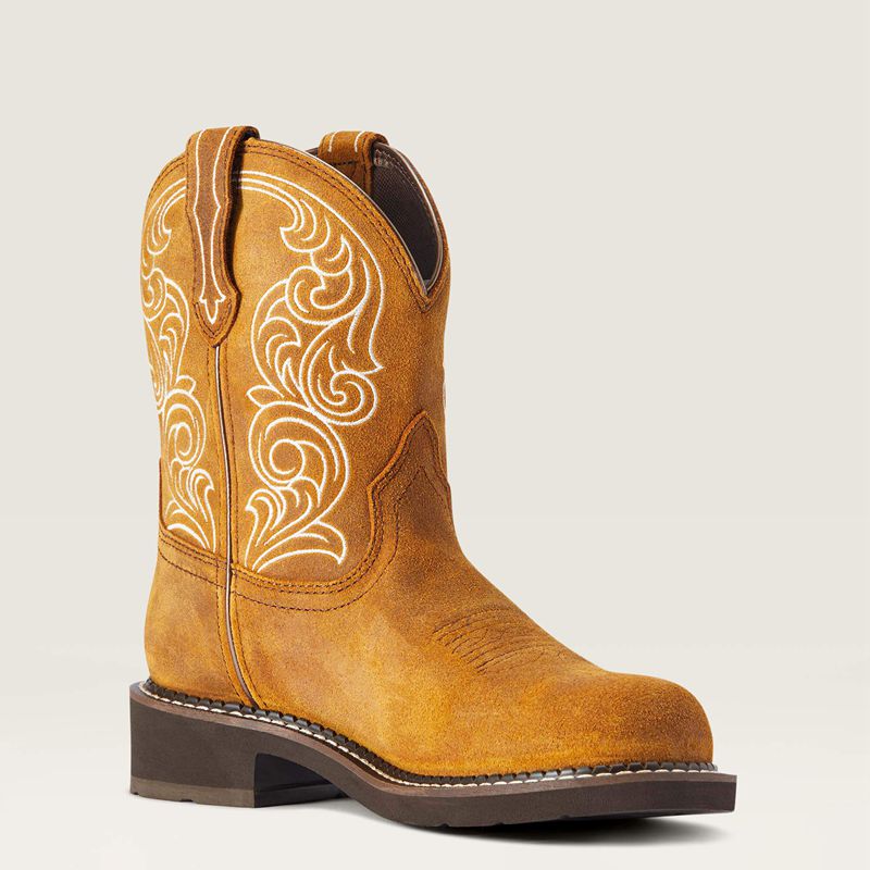 Ariat Fatbaby Heritage Waterproof Western Boot Ginger Spice Femme | RFJ-77503354