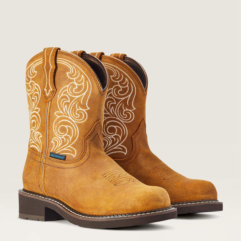 Ariat Fatbaby Heritage Waterproof Western Boot Ginger Spice Femme | RFJ-77503354