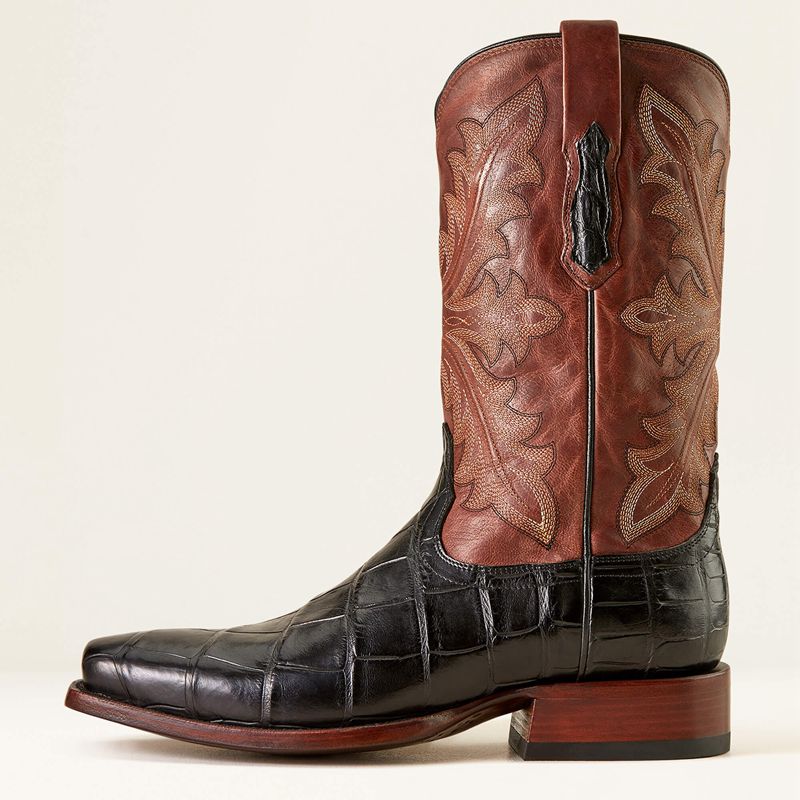 Ariat Bench Made Stilwell Western Boot Noir Marron Homme | GMK-19317645