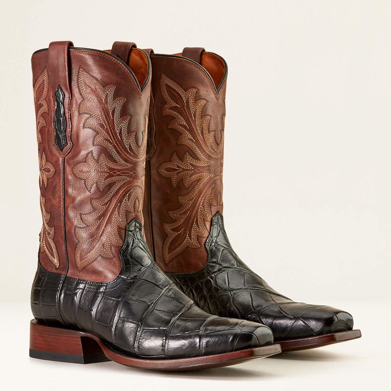 Ariat Bench Made Stilwell Western Boot Noir Marron Homme | GMK-19317645