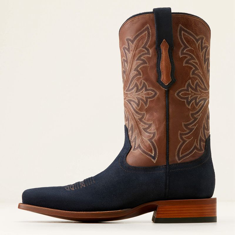 Ariat Bench Made Stilwell Western Boot Bleu Marine Homme | HMB-10391546