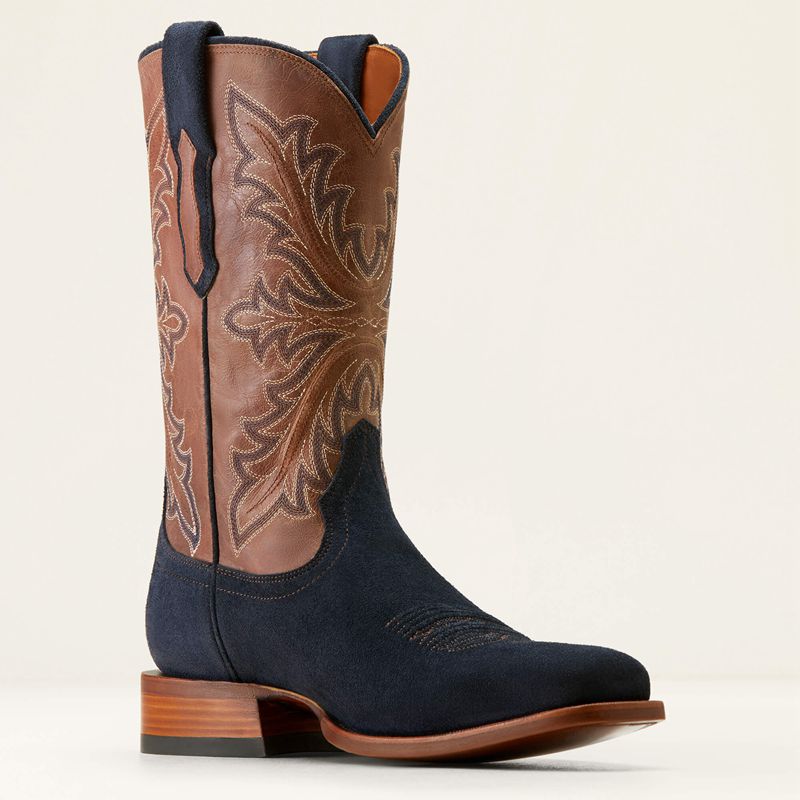 Ariat Bench Made Stilwell Western Boot Bleu Marine Homme | HMB-10391546