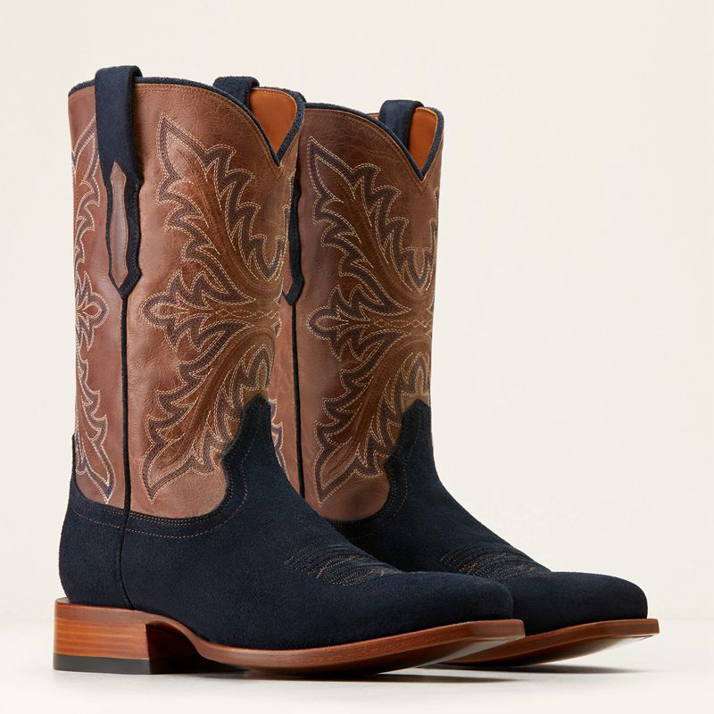 Ariat Bench Made Stilwell Western Boot Bleu Marine Homme | HMB-10391546