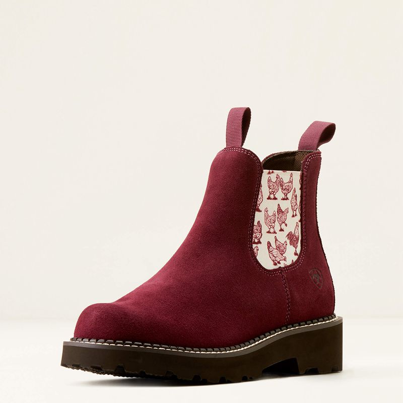 Ariat Fatbaby Chelsea Western Boot Bordeaux Femme | OXU-18963561