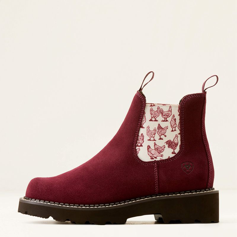 Ariat Fatbaby Chelsea Western Boot Bordeaux Femme | OXU-18963561