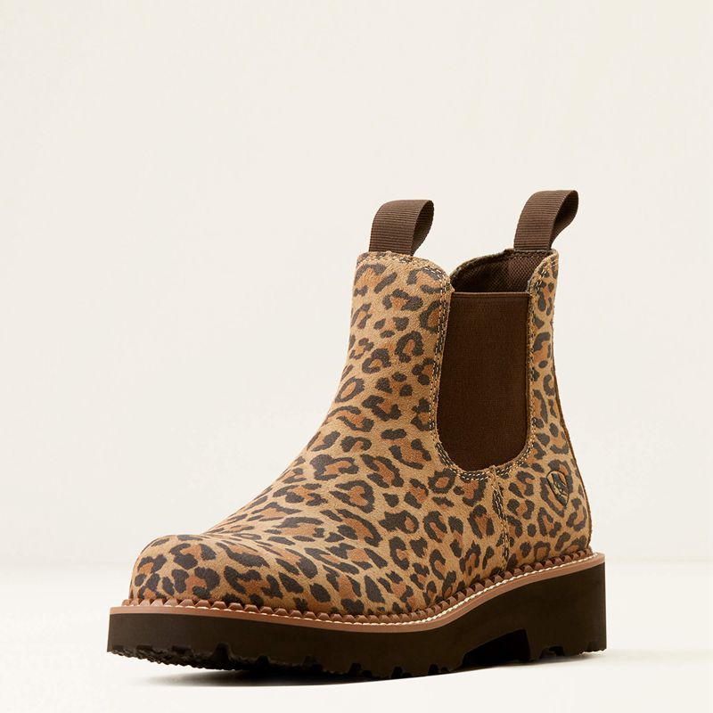 Ariat Fatbaby Chelsea Western Boot Cheetah/Chocolate Femme | RGT-74155610