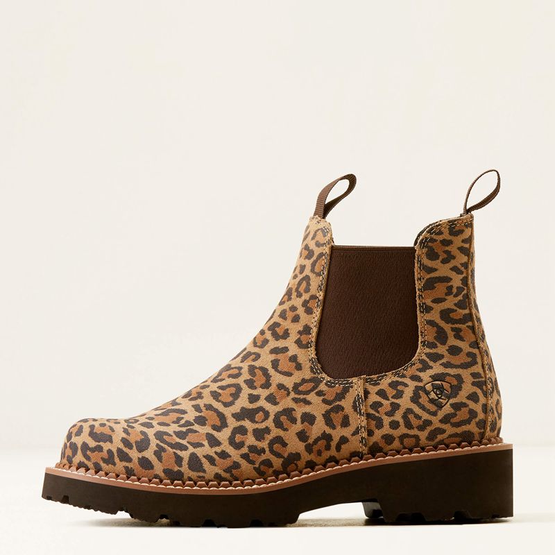 Ariat Fatbaby Chelsea Western Boot Cheetah/Chocolate Femme | RGT-74155610