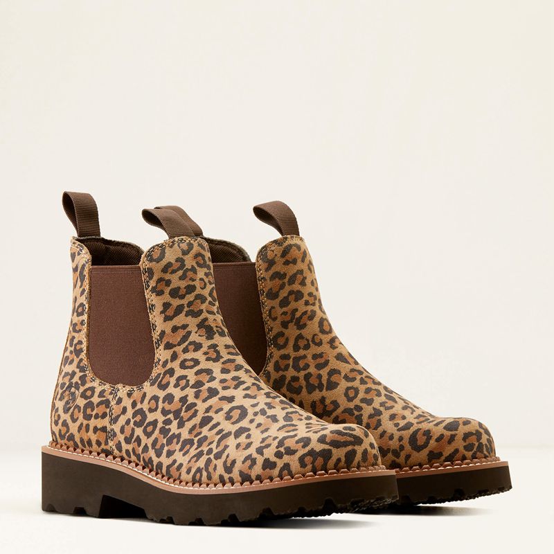 Ariat Fatbaby Chelsea Western Boot Cheetah/Chocolate Femme | RGT-74155610