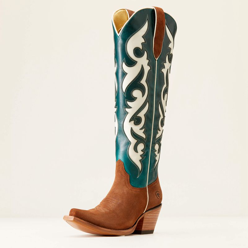 Ariat Elvira Stretchfit Western Boot Turquoise Femme | JCV-03362903