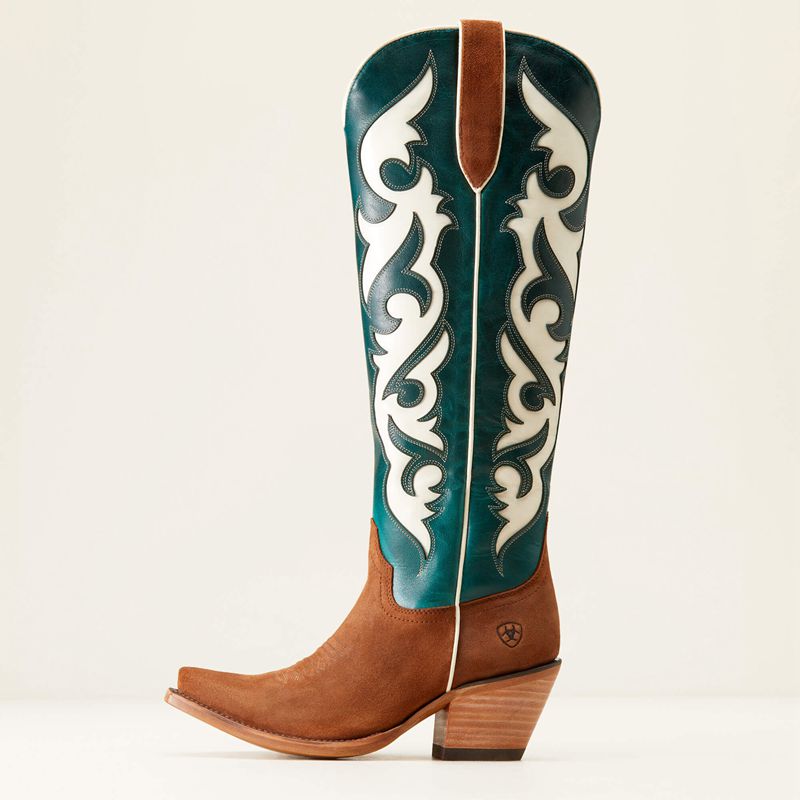 Ariat Elvira Stretchfit Western Boot Turquoise Femme | JCV-03362903