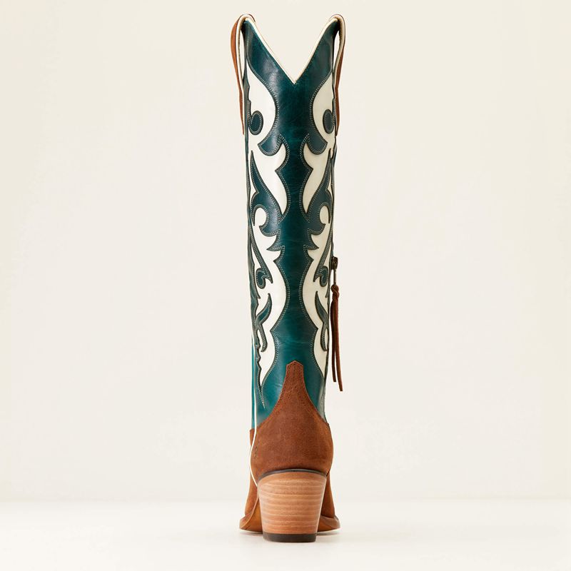 Ariat Elvira Stretchfit Western Boot Turquoise Femme | JCV-03362903