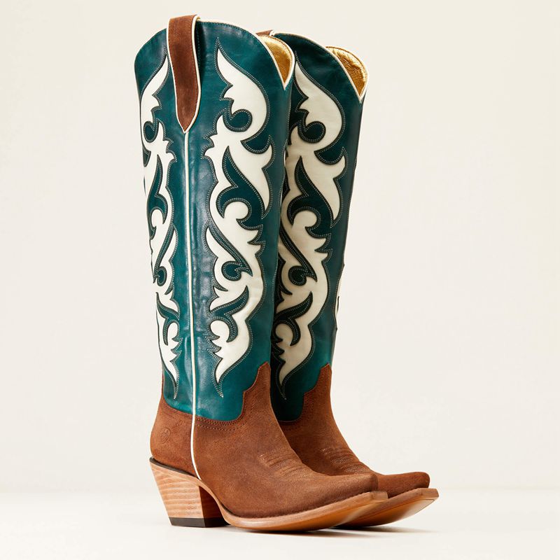 Ariat Elvira Stretchfit Western Boot Turquoise Femme | JCV-03362903