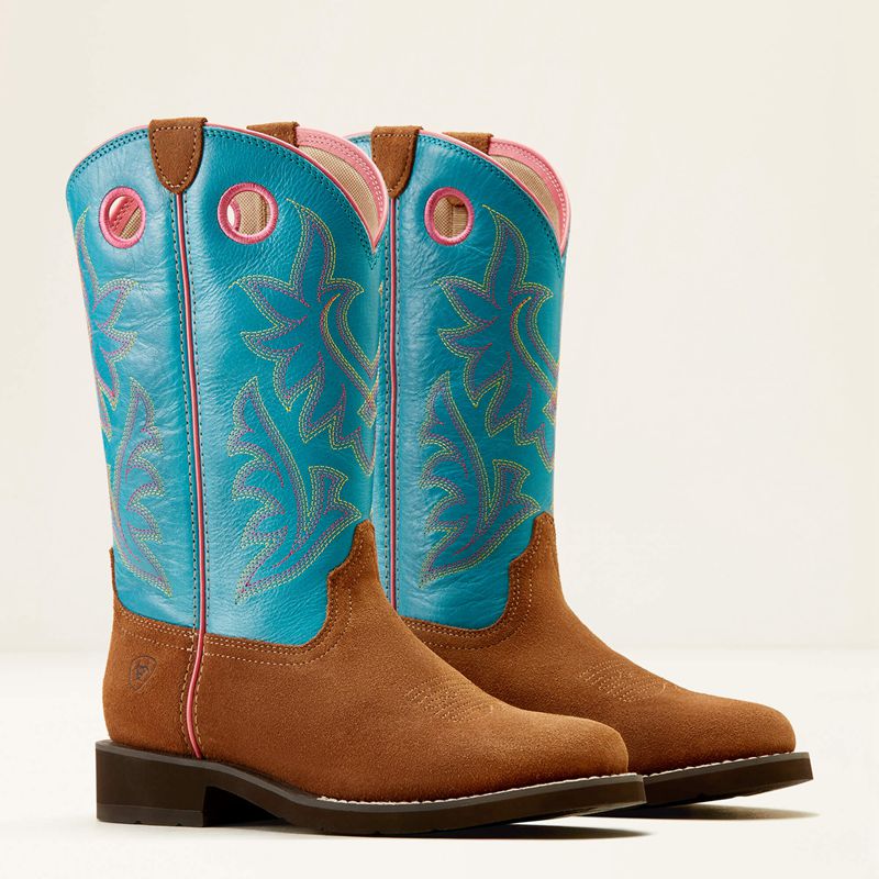 Ariat Elko Western Boot Bleu Femme | HFP-59836672