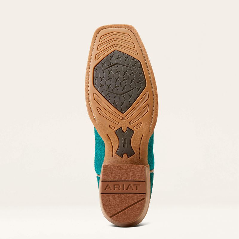 Ariat Derby Monroe Western Boot Turquoise Femme | LUR-05792013