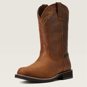 Ariat Delilah Round Toe Waterproof Western Boot Marron Femme | VRA-28455612