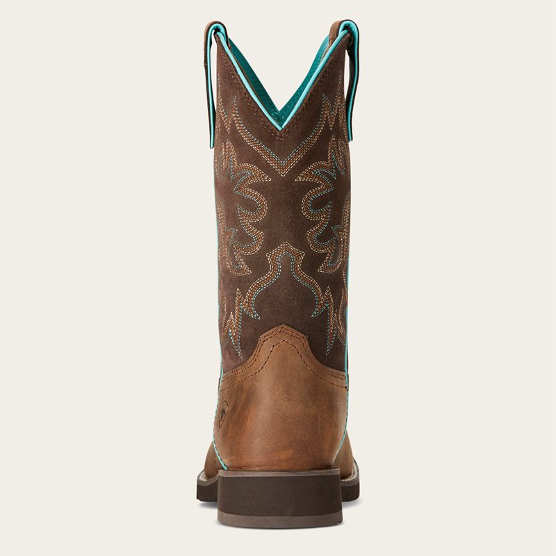 Ariat Delilah Round Toe Western Boot Marron Femme | BNL-81805792