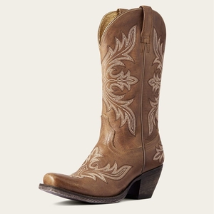 Ariat Circuit Rosewood Western Boot Natural Tan Femme | PLC-15035757