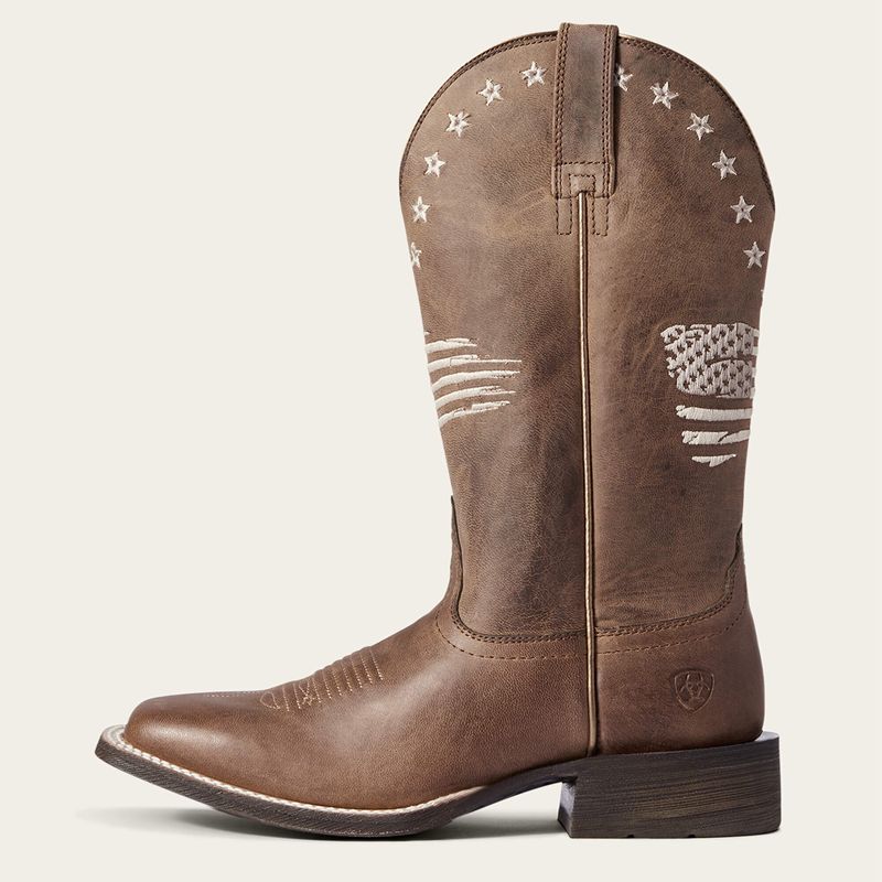 Ariat Circuit Patriot Western Boot Weathered Tan Femme | AAE-62285713