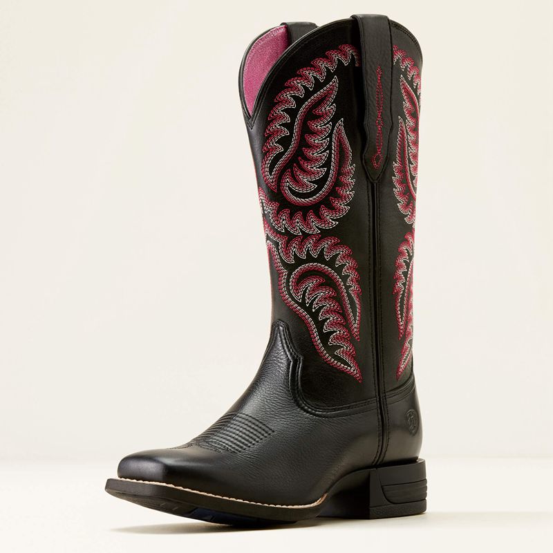 Ariat Cattle Caite Stretchfit Western Boot Noir Femme | TZJ-09504175