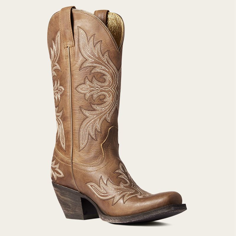 Ariat Circuit Rosewood Western Boot Natural Tan Femme | PLC-15035757