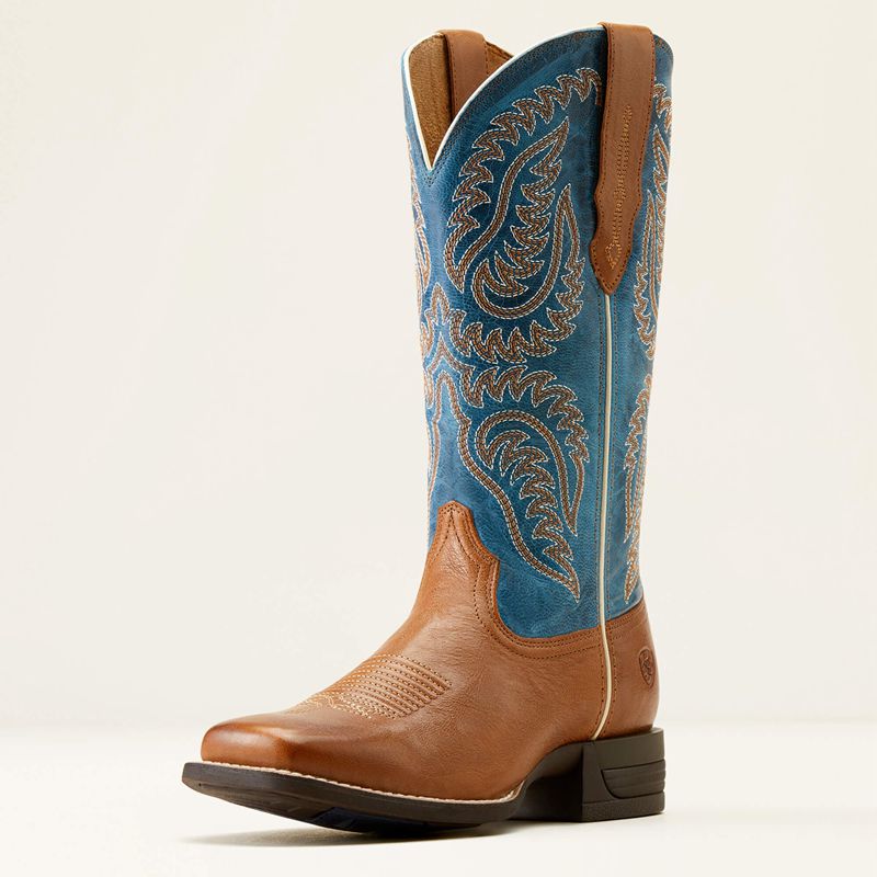 Ariat Cattle Caite Stretchfit Western Boot Bleu Femme | EZN-06837898