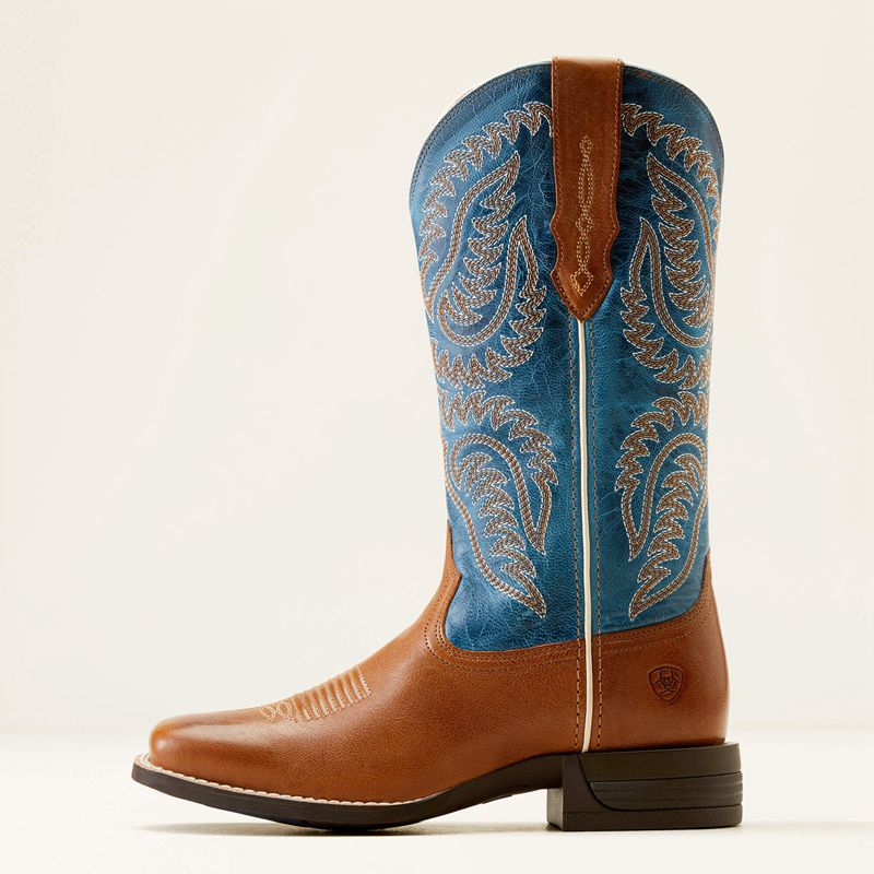 Ariat Cattle Caite Stretchfit Western Boot Bleu Femme | EZN-06837898