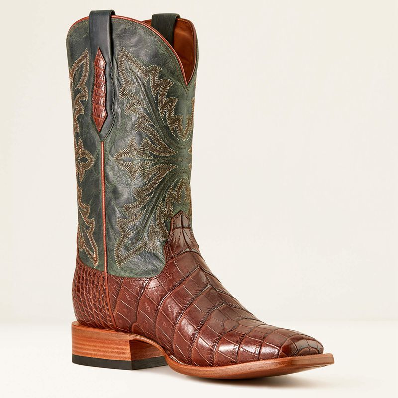 Ariat Bench Made Bassett Western Boot Vert Homme | IWD-46552539